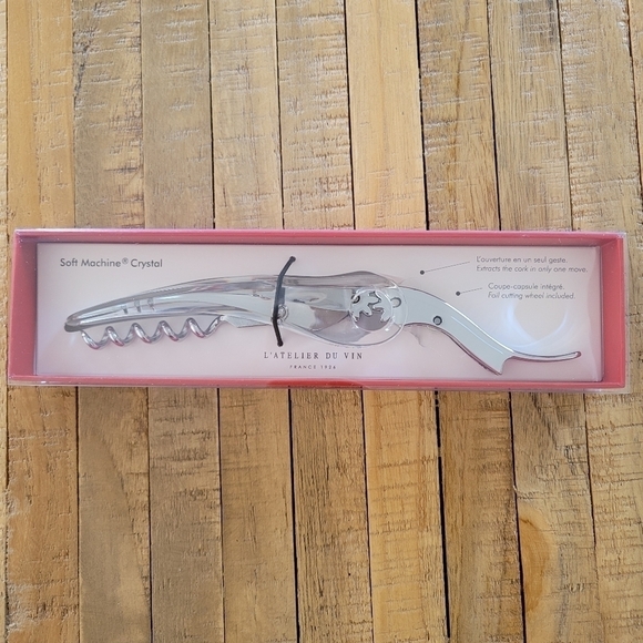 NWT L'Atelier du vin France Crystal Handle Wine Opener - Picture 5 of 7